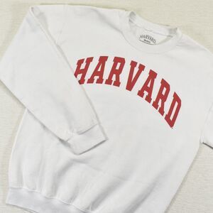 Harvard University Sweatshirt Adult M White Crimson Graphic Crewneck Pullover